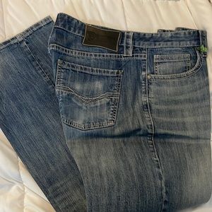 Rock & Roll Cowboy Revolver Straight - Slim Straight - 34x32 - Starched Jeans